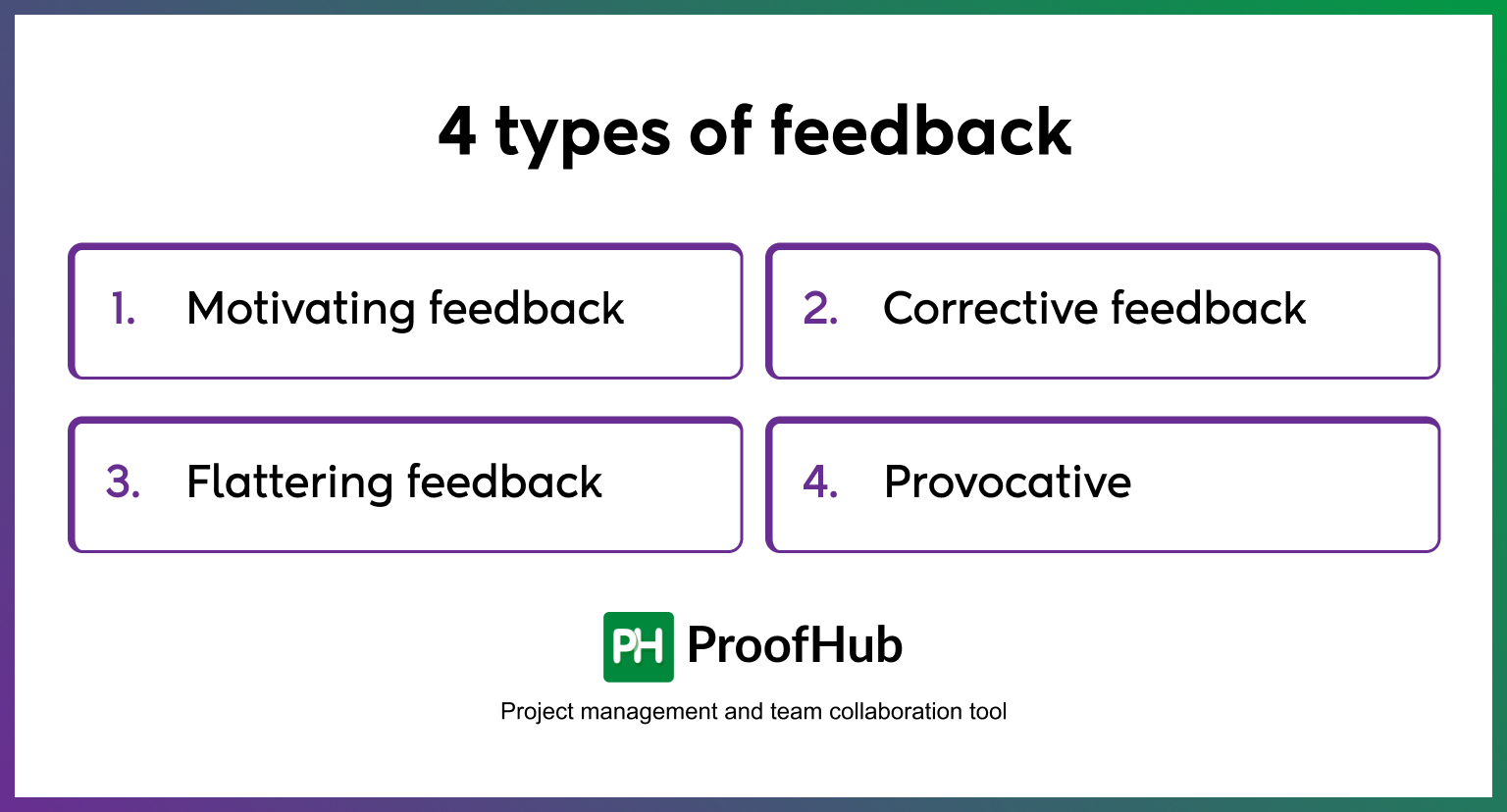 types of feedback