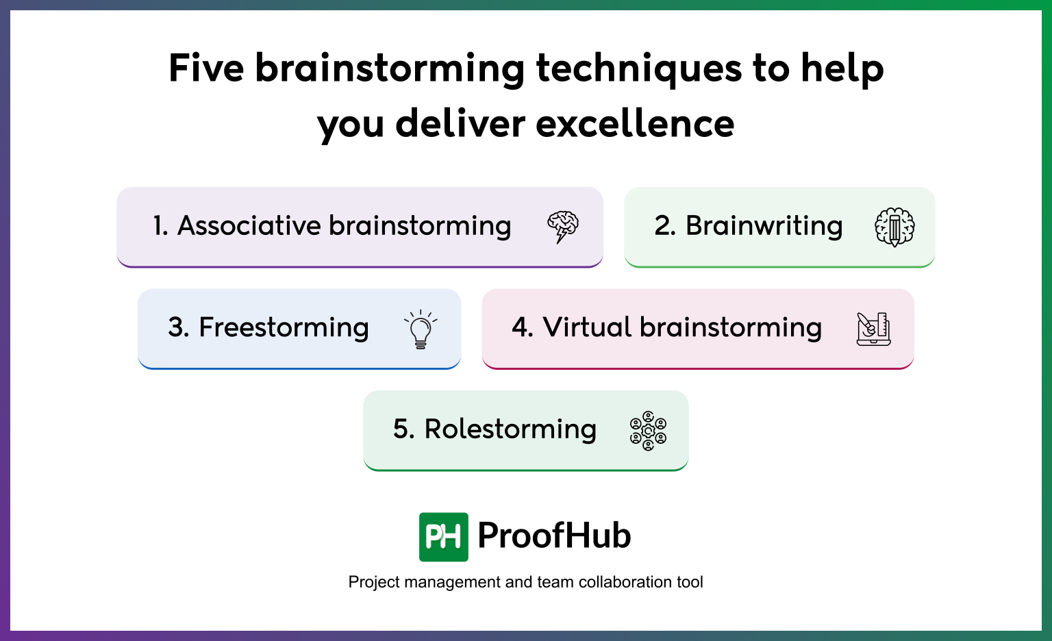 Five brainstorming techniques