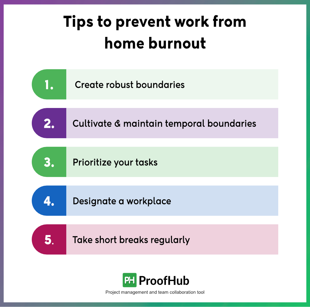 Tips to prevent work from home burnout