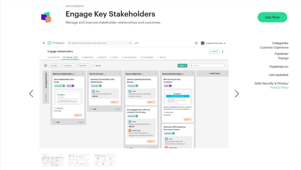 Totango - Stakeholder Engagement Tool