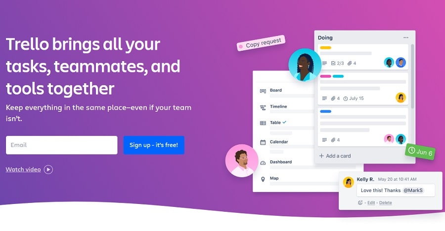 Trello - project management tool