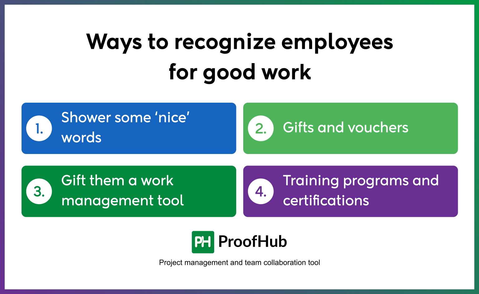 recognize employees for good work