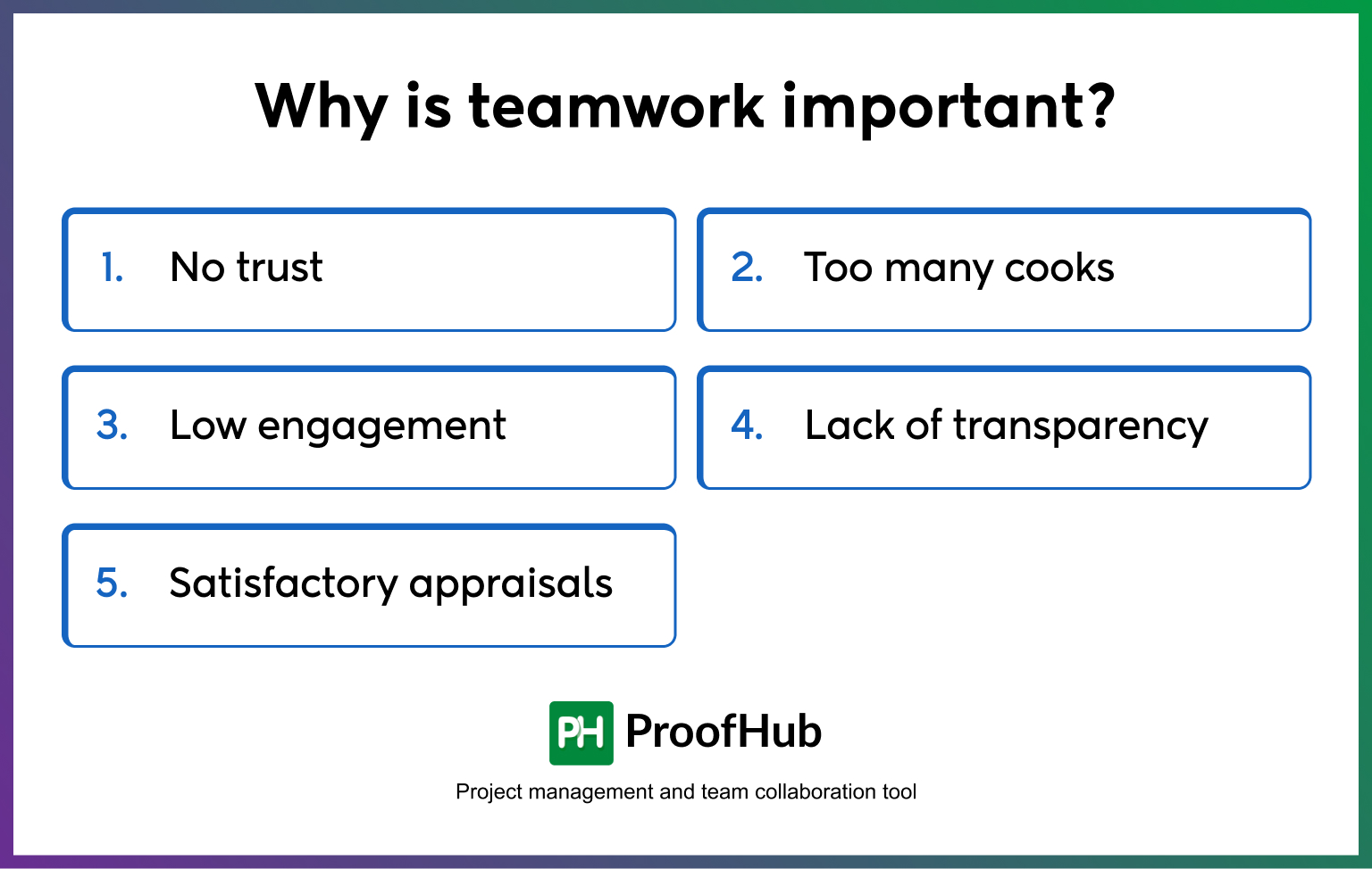 Why is teamwork important