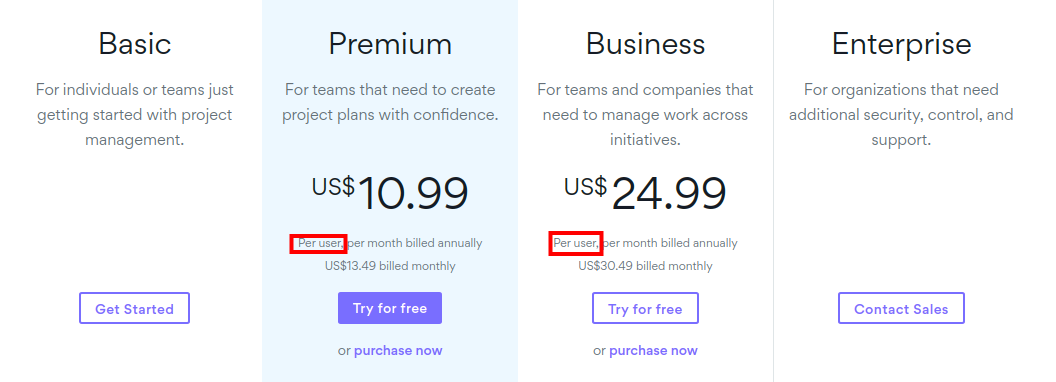 Asana Pricing - Asana vs Basecamp