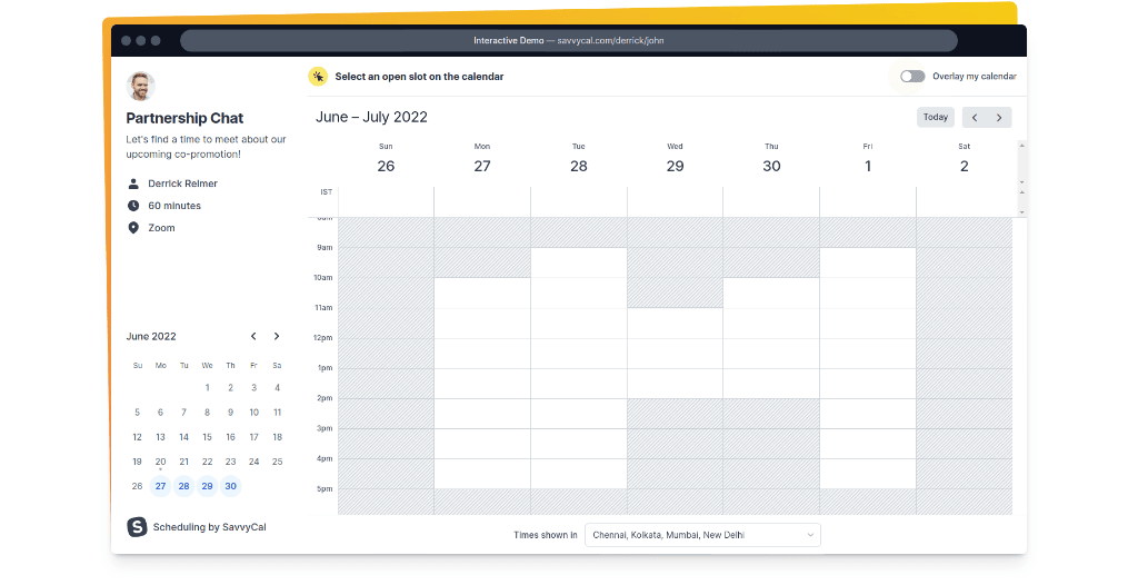 SavvyCal: best calendar marking app