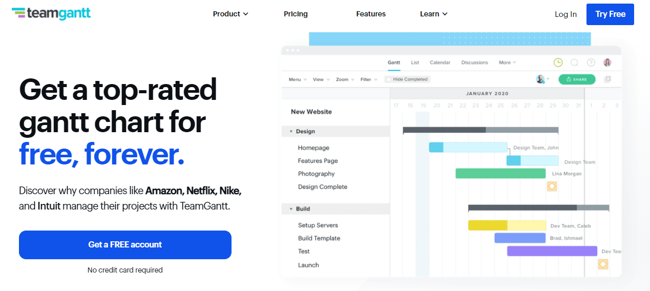 teamgantt as Clubhouse.io Alternatives